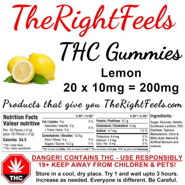 THC Gummies - 20x10mg (200mg) - TheRightFeels - Image 4