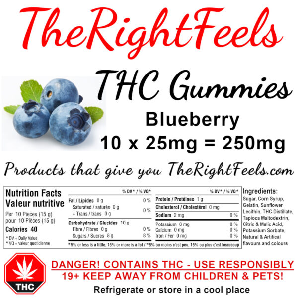 25mg THC Gummies Blueberry