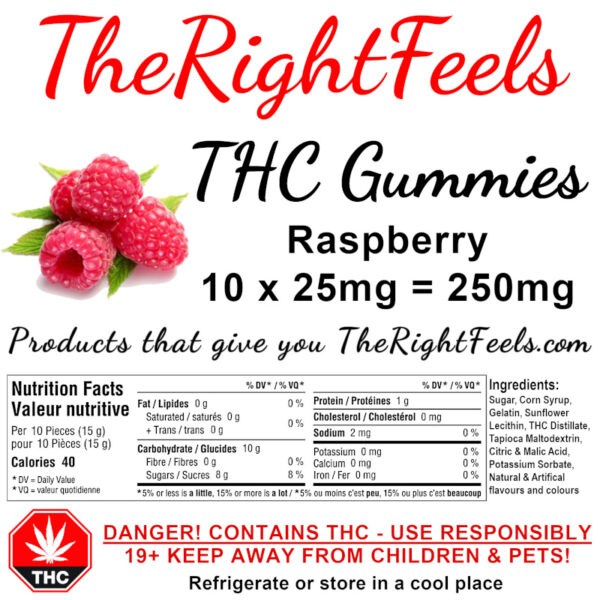 25mg THC Gummies Raspberry