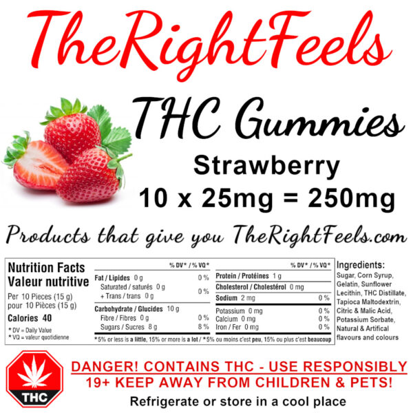 25mg THC Gummies Strawberry